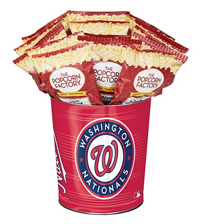 Washington Nationals 3-Flavor Popcorn Tins